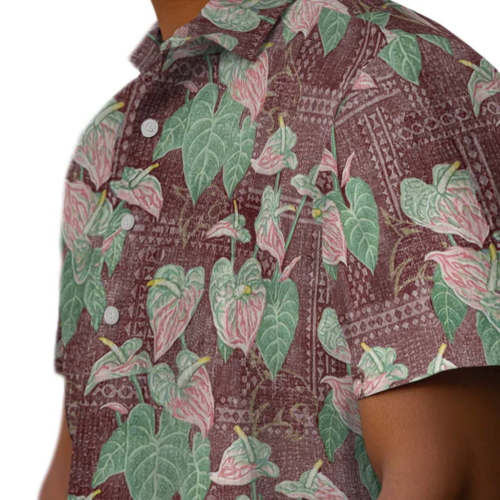 Texas State Bobcats Hawaiian Shirt - Anthurium Overlay | Hula Hawaiian Shirts