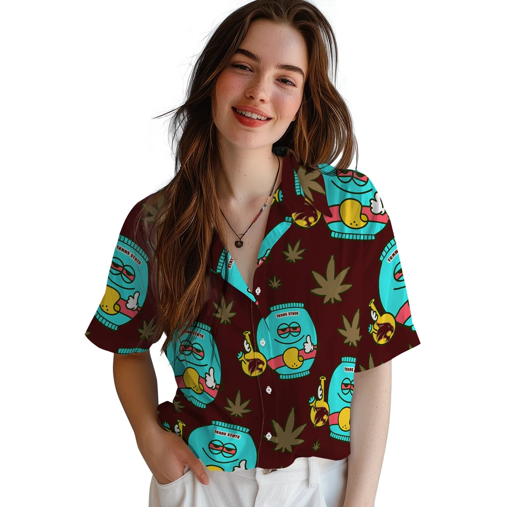 Texas State Bobcats Hawaiian Shirt - Chill Vibe | Hula Hawaiian Shirts