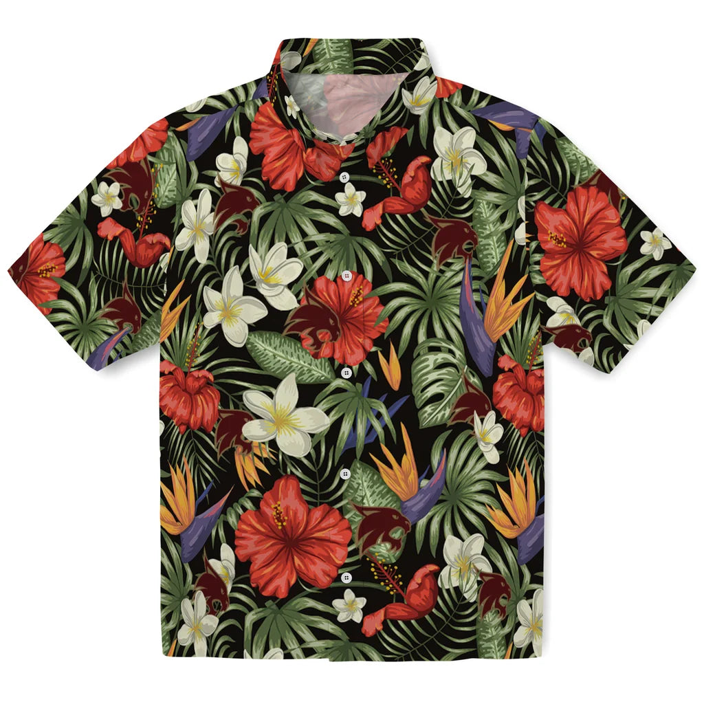 Texas State Bobcats Hawaiian Shirt - Hawaii Floral Hibiscus | Hula Hawaiian Shirts