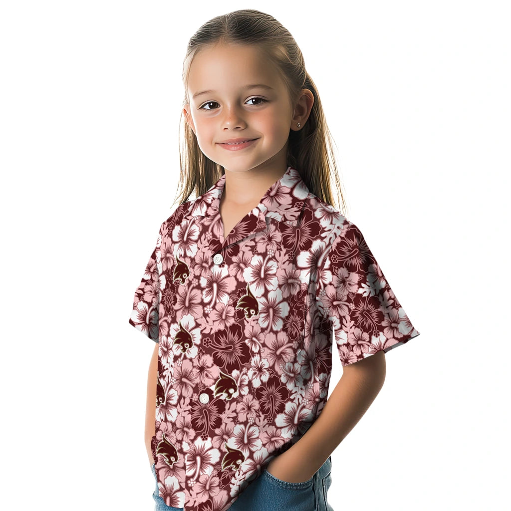 Texas State Bobcats Hawaiian Shirt - Hibiscus Blooms | Hula Hawaiian Shirts