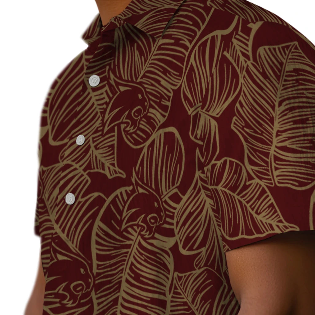 Texas State Bobcats Hawaiian Shirt - Leaf Outline | Hula Hawaiian Shirts