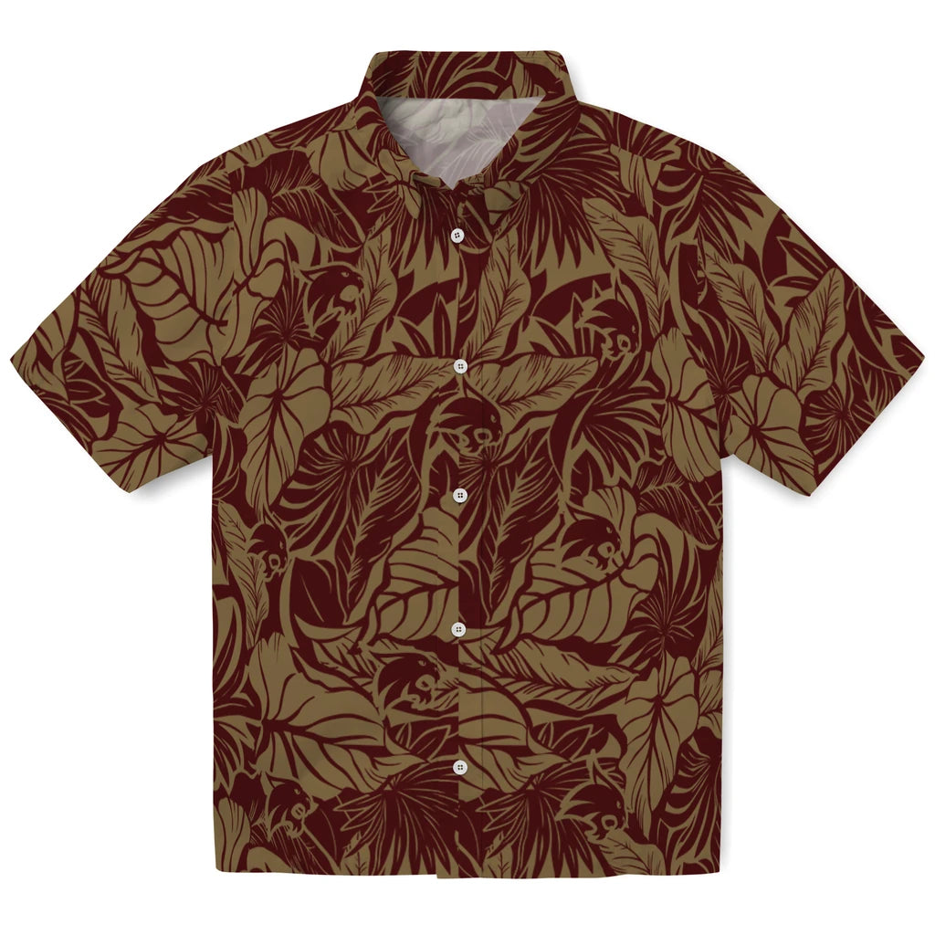 Texas State Bobcats Hawaiian Shirt - Monstera Layer | Hula Hawaiian Shirts