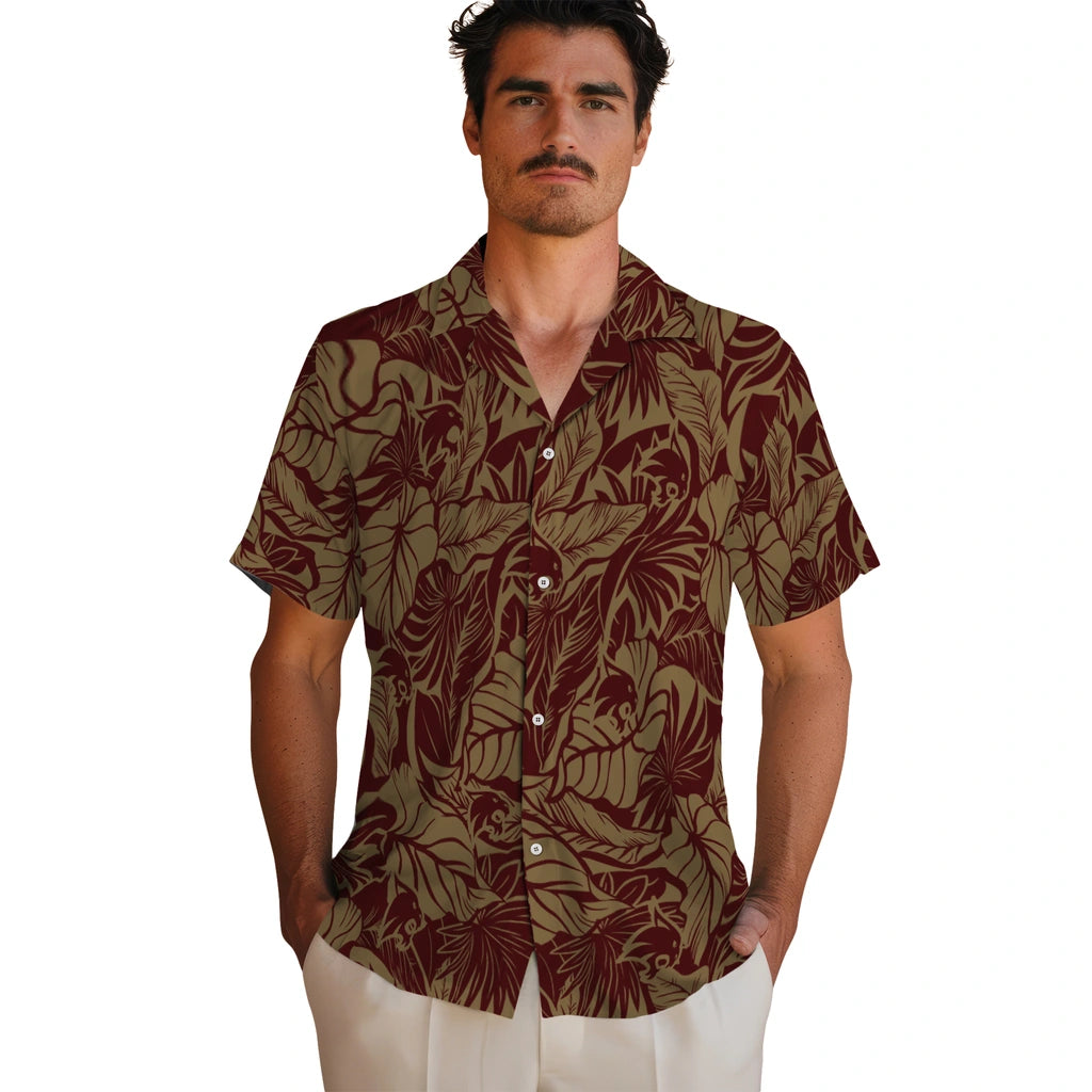 Texas State Bobcats Hawaiian Shirt - Monstera Layer | Hula Hawaiian Shirts