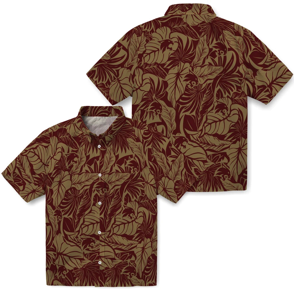 Texas State Bobcats Hawaiian Shirt - Monstera Layer | Hula Hawaiian Shirts