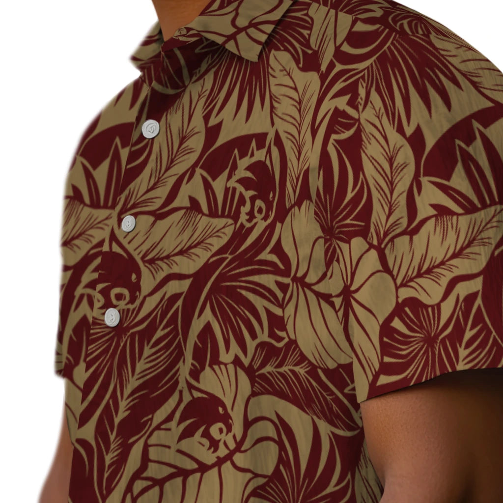 Texas State Bobcats Hawaiian Shirt - Monstera Layer | Hula Hawaiian Shirts