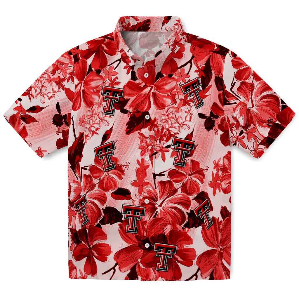 Texas Tech Red Raiders Hawaiian Shirt - Hibiscus Arrangement | Hula Hawaiian Shirts