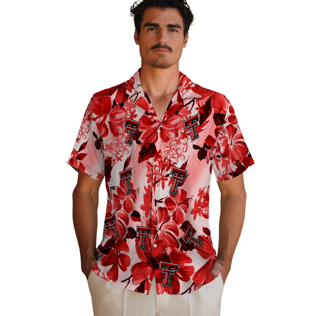 Texas Tech Red Raiders Hawaiian Shirt - Hibiscus Arrangement | Hula Hawaiian Shirts