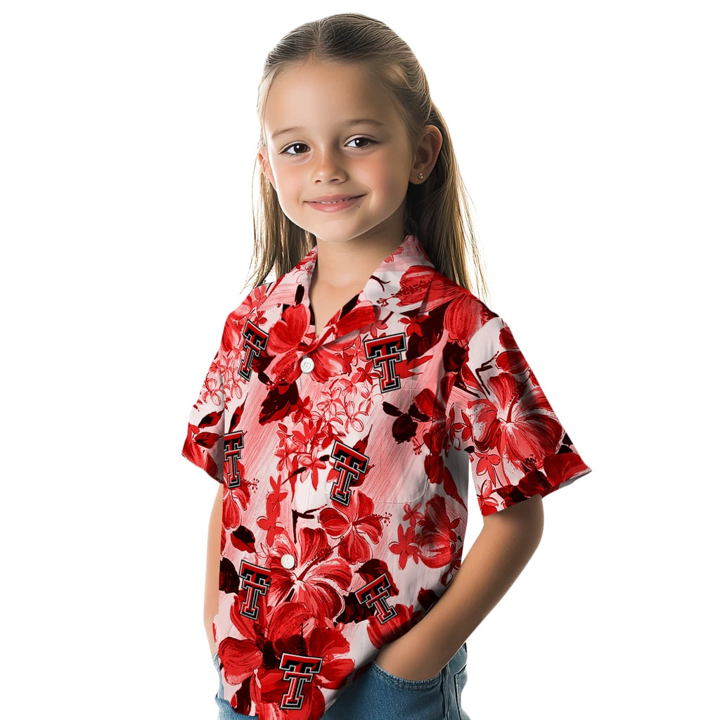 Texas Tech Red Raiders Hawaiian Shirt - Hibiscus Arrangement | Hula Hawaiian Shirts