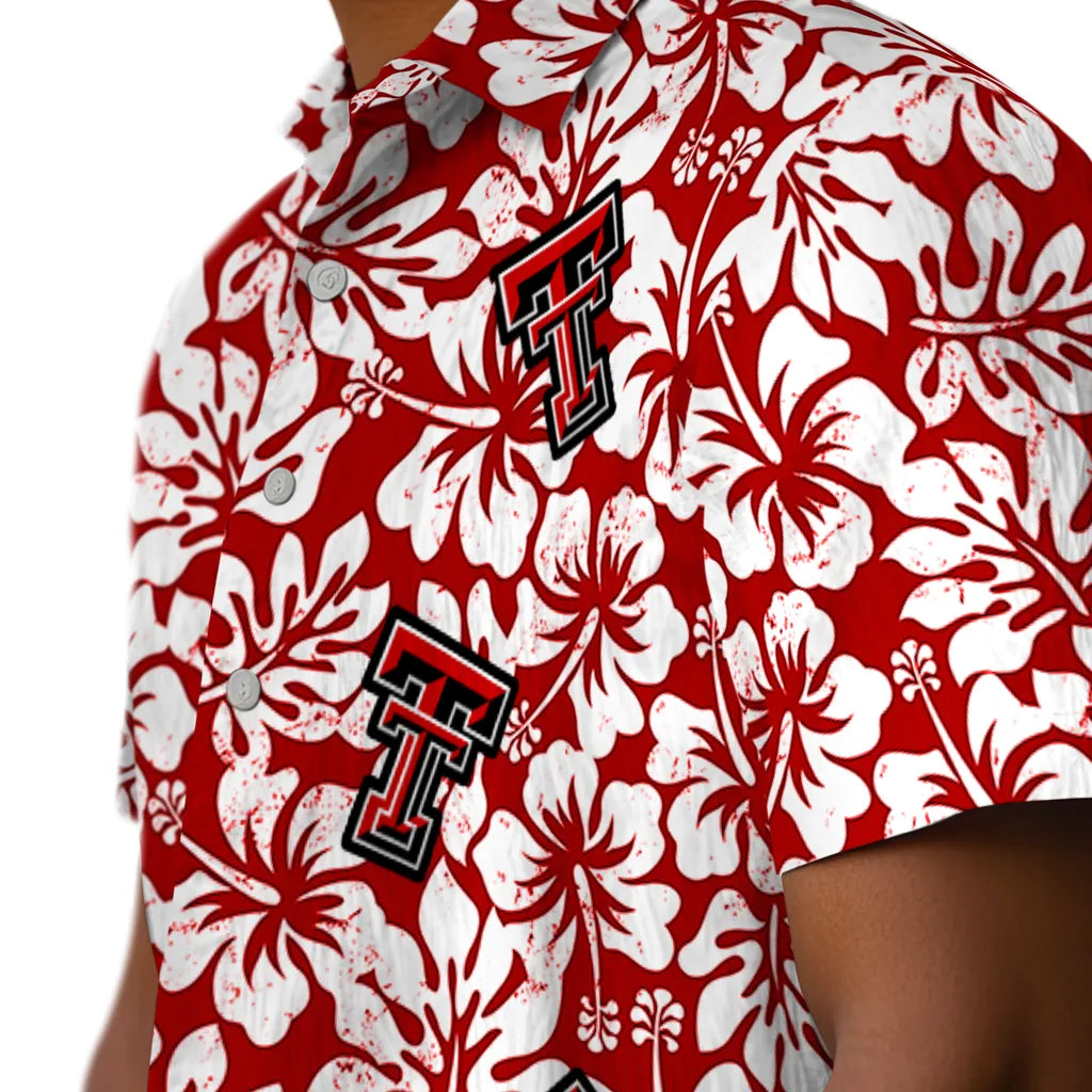Texas Tech Red Raiders Hawaiian Shirt - Hibiscus Motif | Hula Hawaiian Shirts
