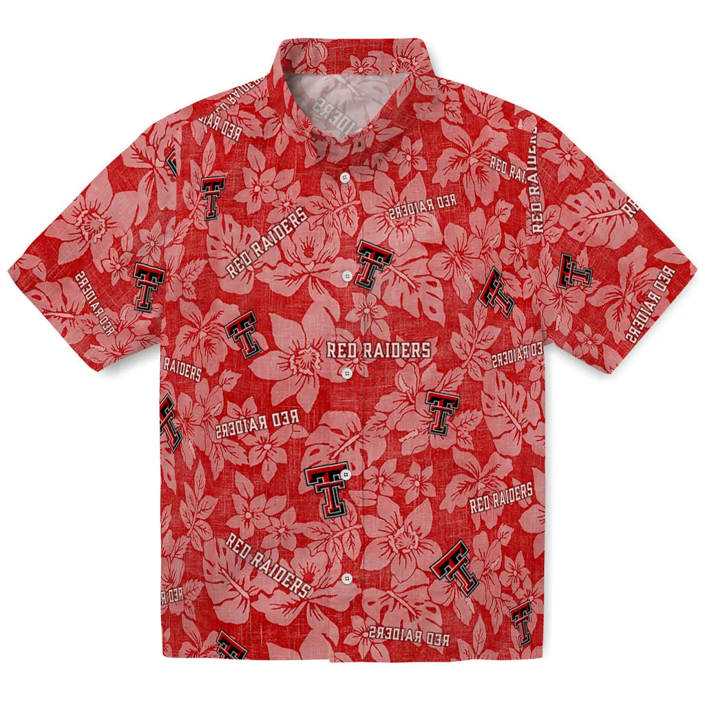 Texas Tech Red Raiders Hawaiian Shirt - Hibiscus Oasis | Hula Hawaiian Shirts