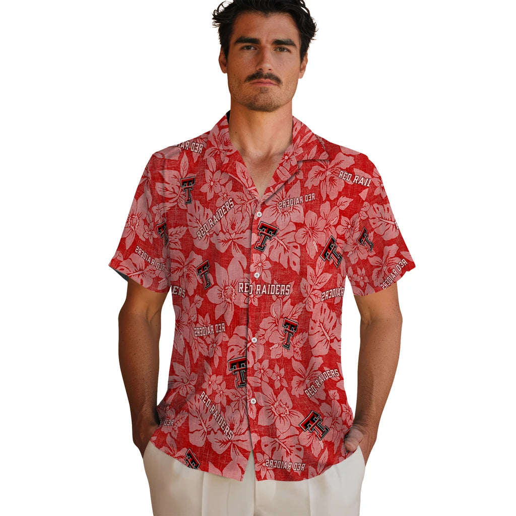Texas Tech Red Raiders Hawaiian Shirt - Hibiscus Oasis | Hula Hawaiian Shirts