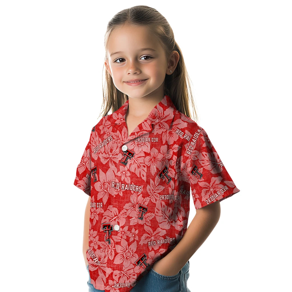 Texas Tech Red Raiders Hawaiian Shirt - Hibiscus Oasis | Hula Hawaiian Shirts