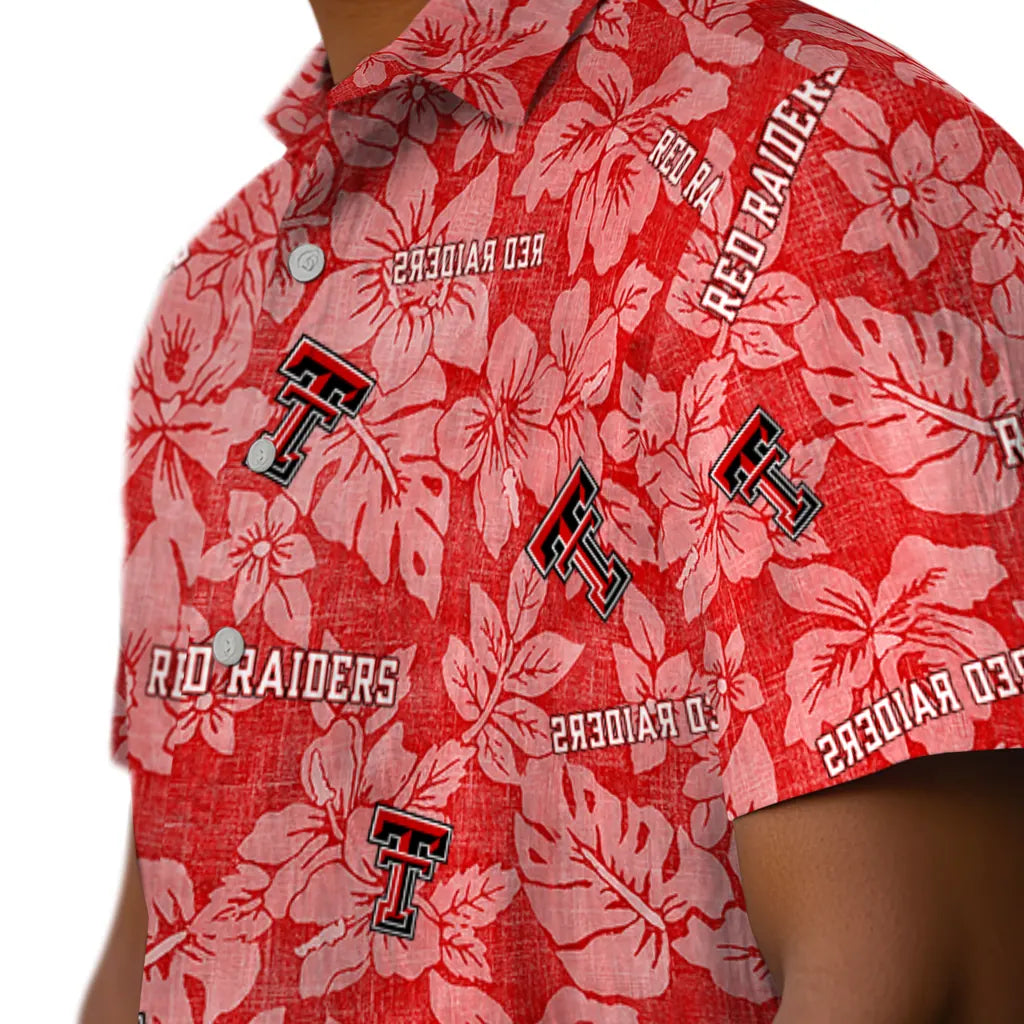Texas Tech Red Raiders Hawaiian Shirt - Hibiscus Oasis | Hula Hawaiian Shirts