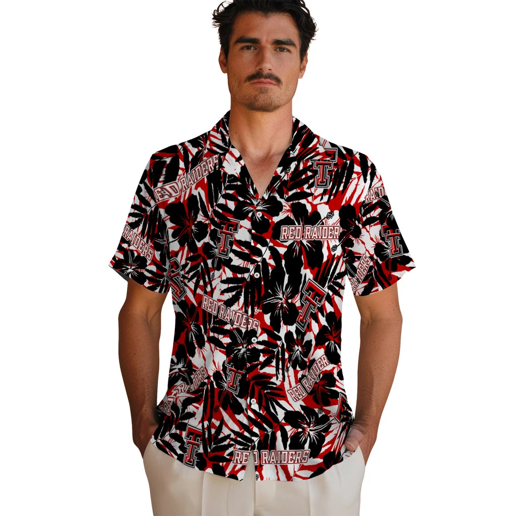 Texas Tech Red Raiders Hawaiian Shirt - Hibiscus Overlay | Hula Hawaiian Shirts