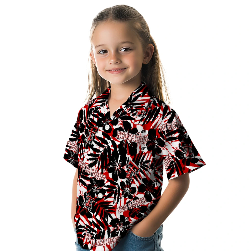 Texas Tech Red Raiders Hawaiian Shirt - Hibiscus Overlay | Hula Hawaiian Shirts
