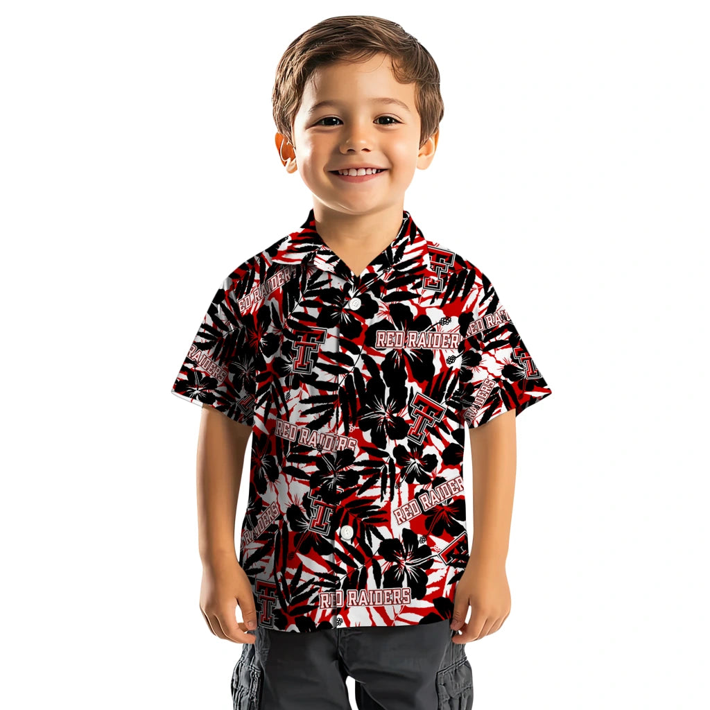 Texas Tech Red Raiders Hawaiian Shirt - Hibiscus Overlay | Hula Hawaiian Shirts
