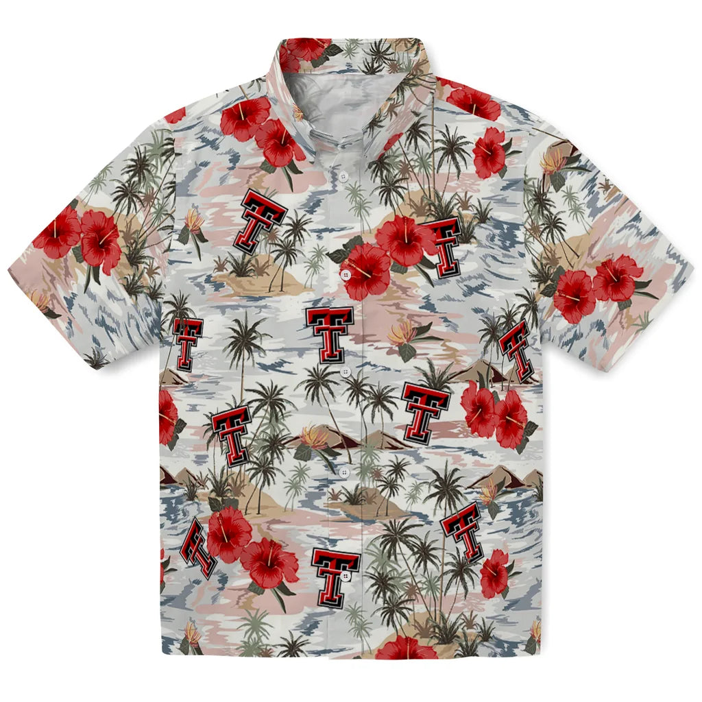 Texas Tech Red Raiders Hawaiian Shirt - Hibiscus Seaside | Hula Hawaiian Shirts