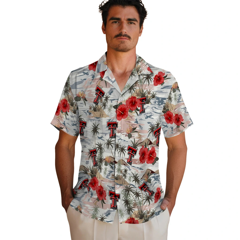 Texas Tech Red Raiders Hawaiian Shirt - Hibiscus Seaside | Hula Hawaiian Shirts