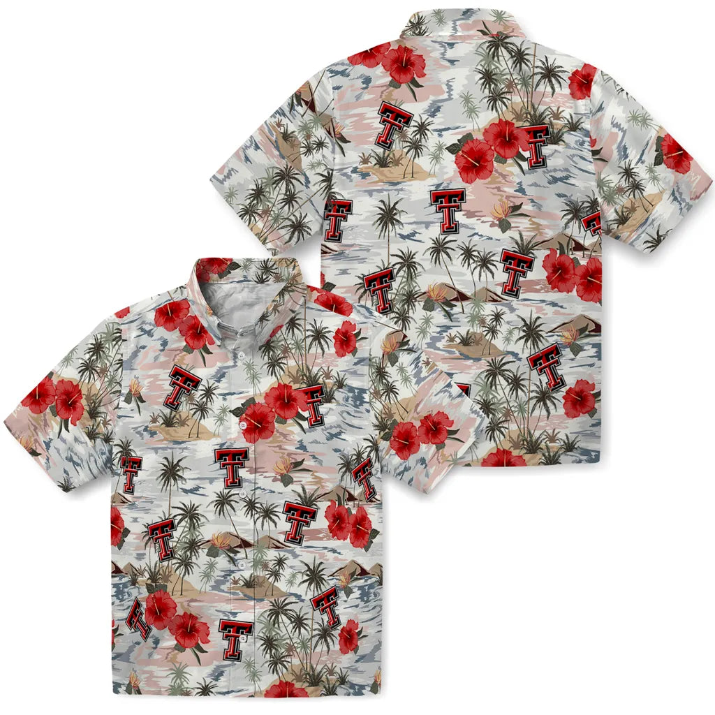 Texas Tech Red Raiders Hawaiian Shirt - Hibiscus Seaside | Hula Hawaiian Shirts