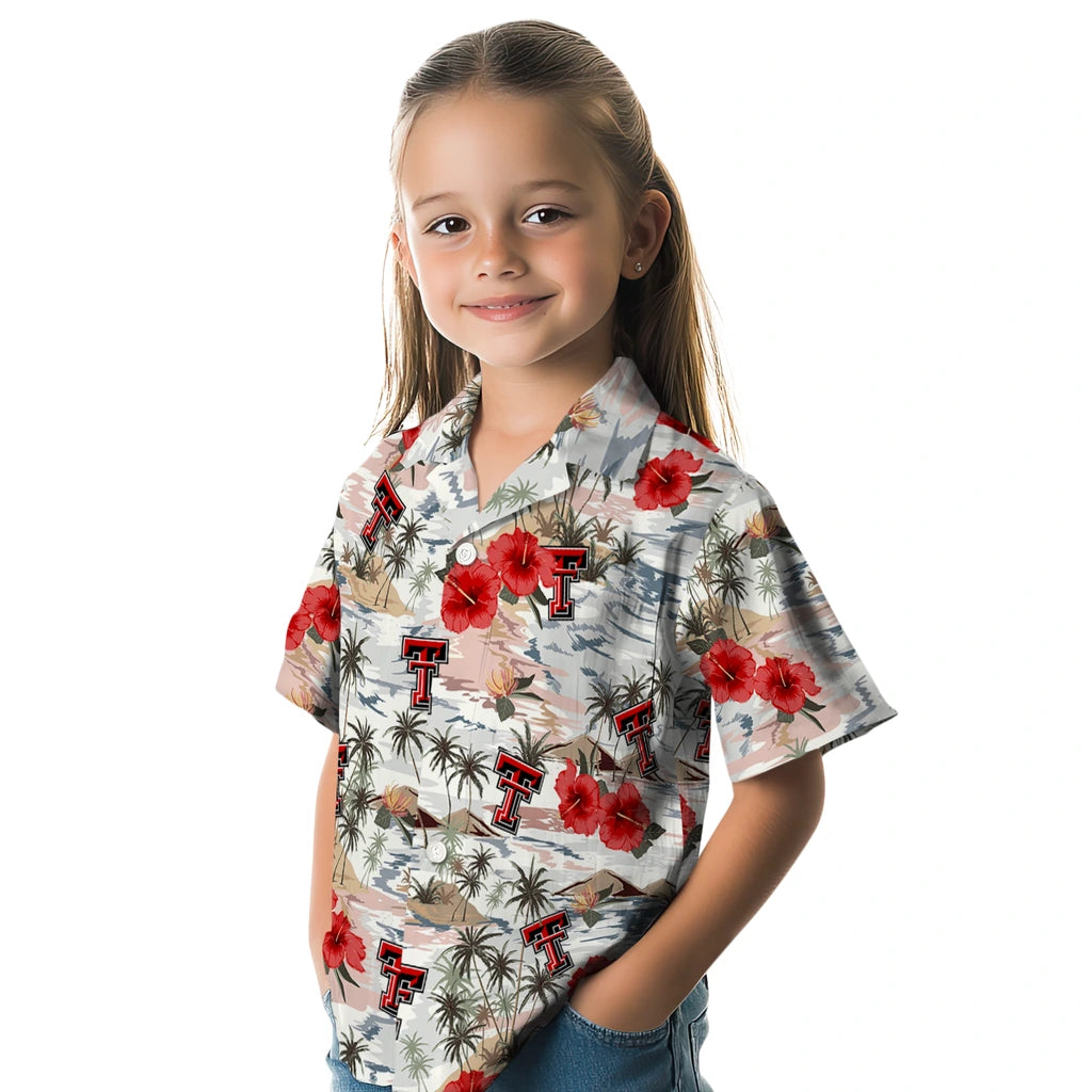 Texas Tech Red Raiders Hawaiian Shirt - Hibiscus Seaside | Hula Hawaiian Shirts