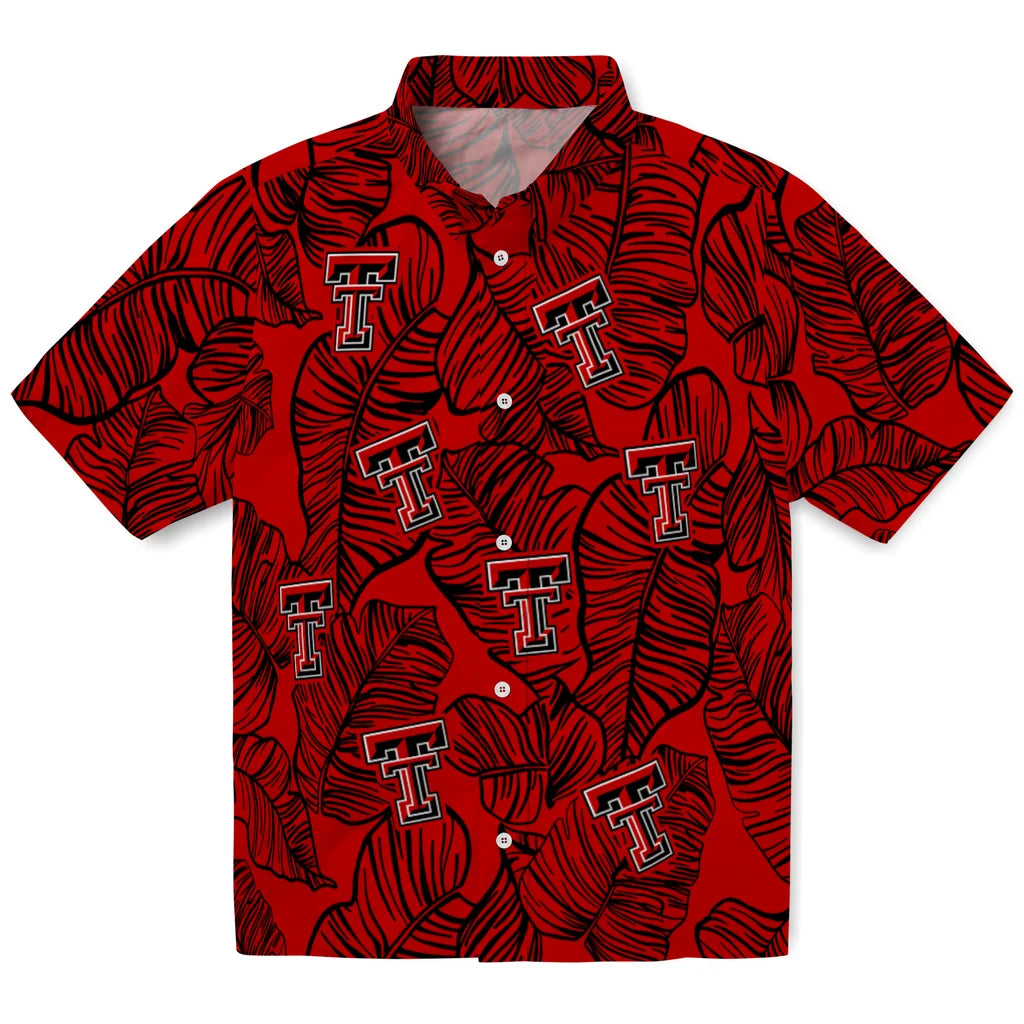 Texas Tech Red Raiders Hawaiian Shirt - Leaf Outline | Hula Hawaiian Shirts