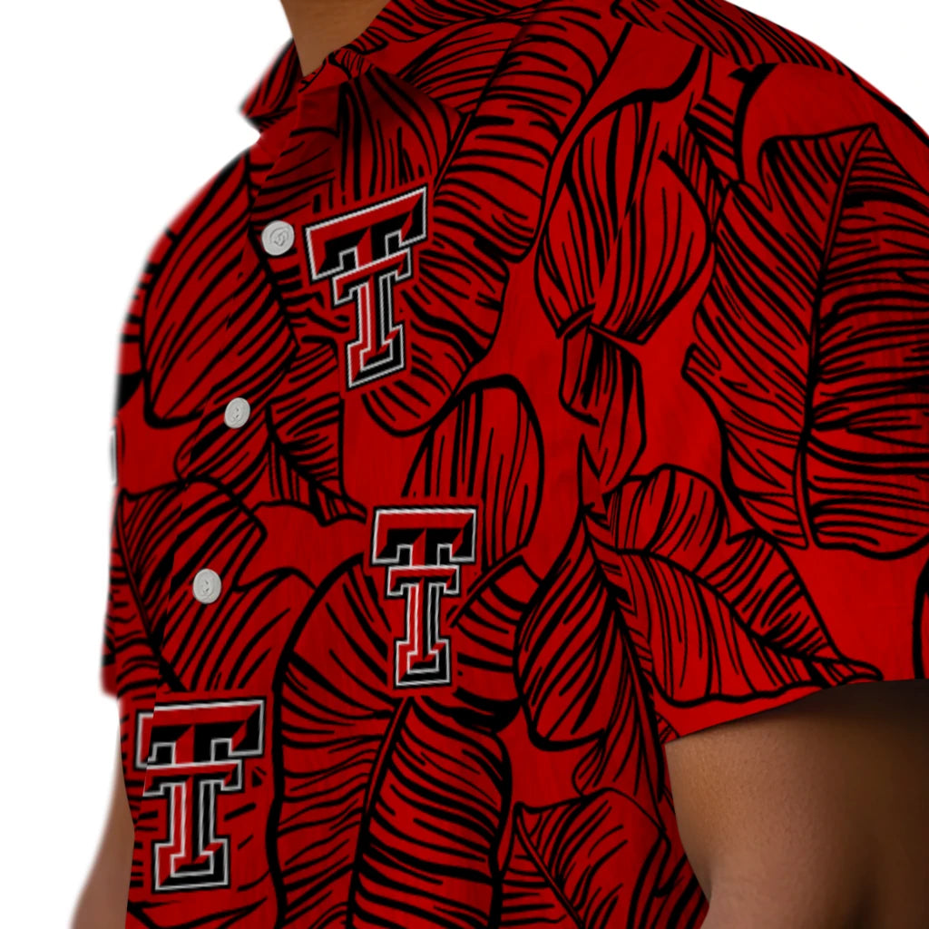 Texas Tech Red Raiders Hawaiian Shirt - Leaf Outline | Hula Hawaiian Shirts