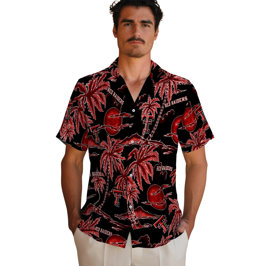 Texas Tech Red Raiders Hawaiian Shirt - Palm Sunset | Hula Hawaiian Shirts