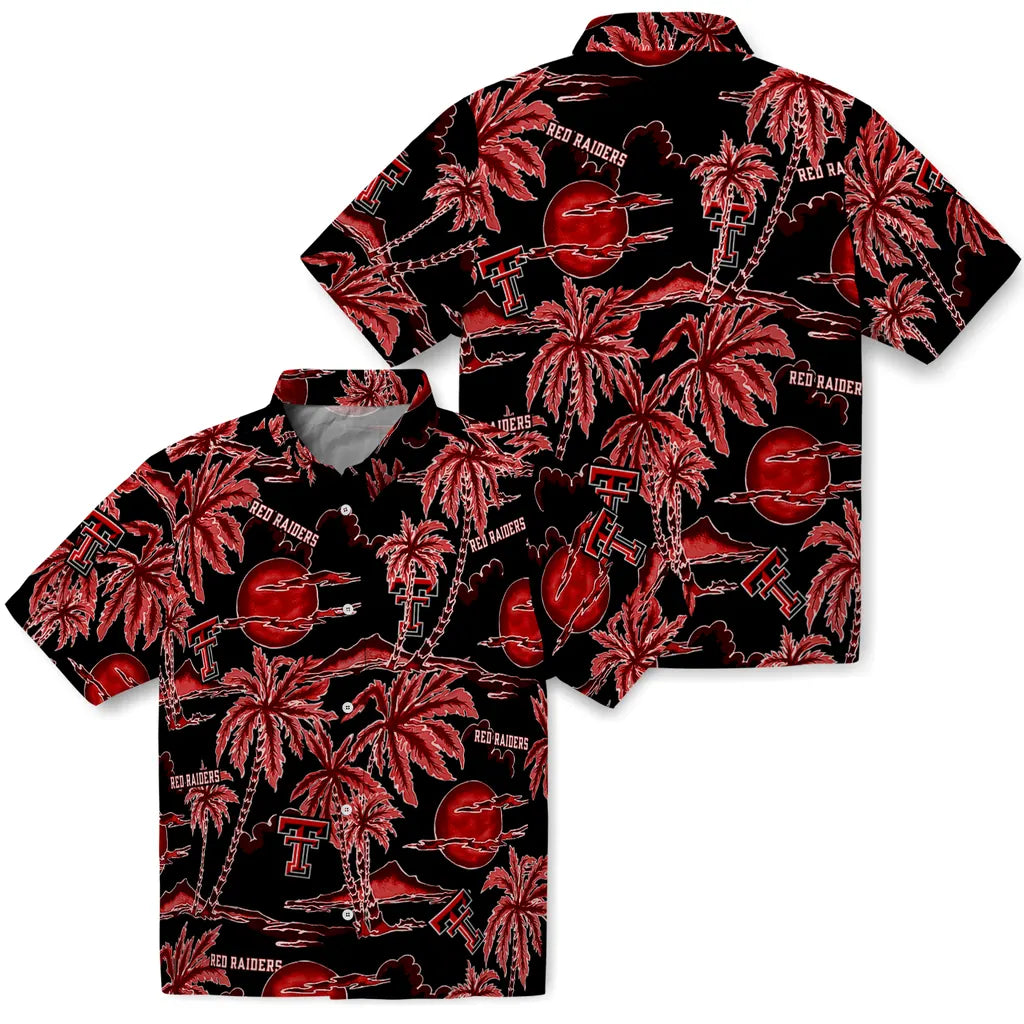 Texas Tech Red Raiders Hawaiian Shirt - Palm Sunset | Hula Hawaiian Shirts