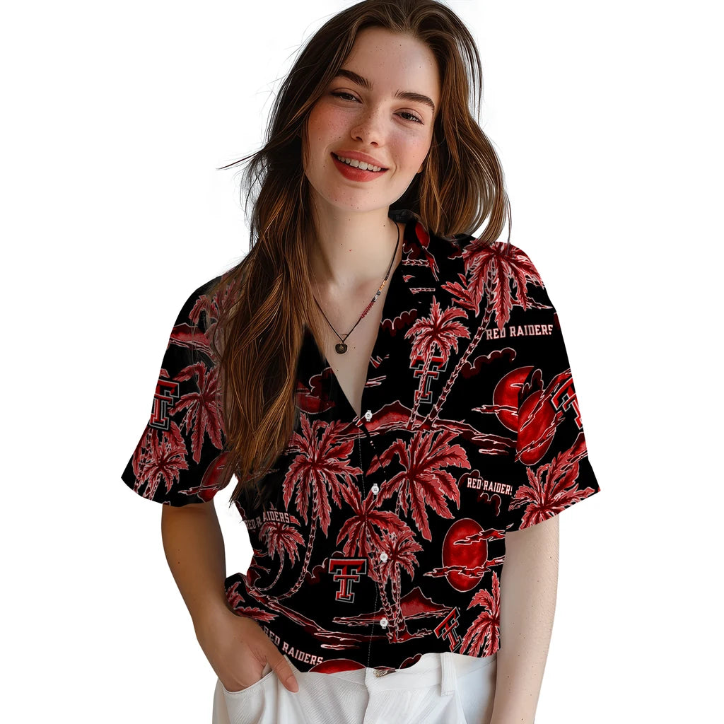 Texas Tech Red Raiders Hawaiian Shirt - Palm Sunset | Hula Hawaiian Shirts
