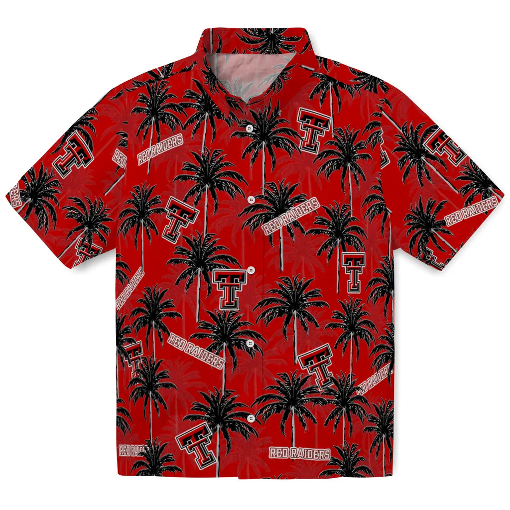 Texas Tech Red Raiders Hawaiian Shirt - Palm Tree Motif | Hula Hawaiian Shirts