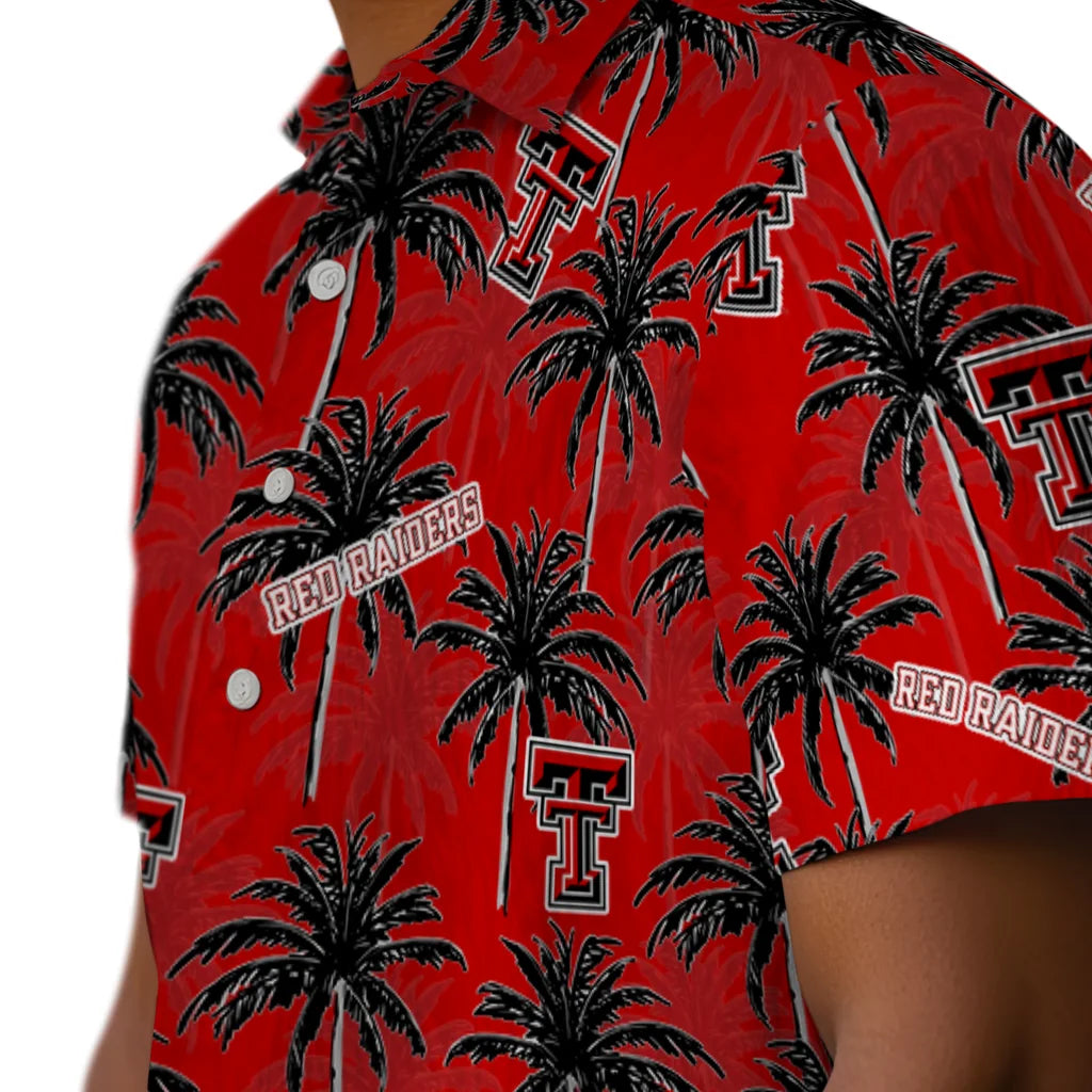 Texas Tech Red Raiders Hawaiian Shirt - Palm Tree Motif | Hula Hawaiian Shirts