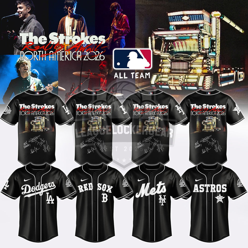 All Team MLB x The Strokes Road Awaits North America 2026 Baseball Jersey - LeagueLockerGear