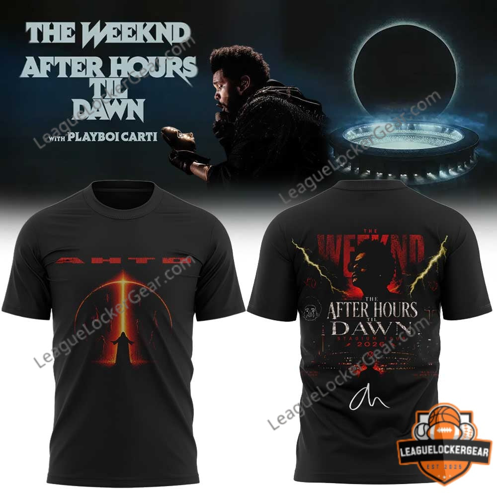 The Weeknd After Hours Til Dawn Stadium Tour 2026 Signed T-Shirt - LeagueLockerGear