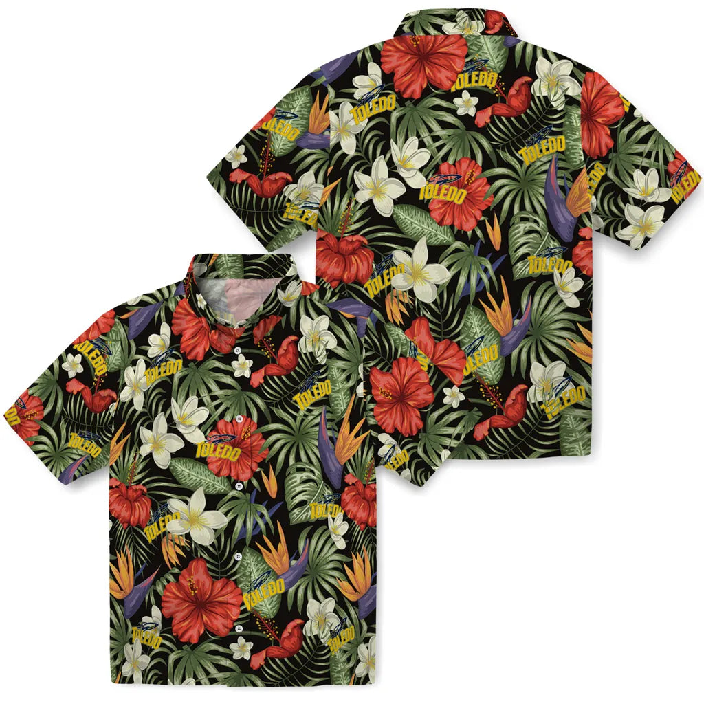Toledo Rockets Hawaiian Shirt - Hawaii Floral Hibiscus | Hula Hawaiian Shirts