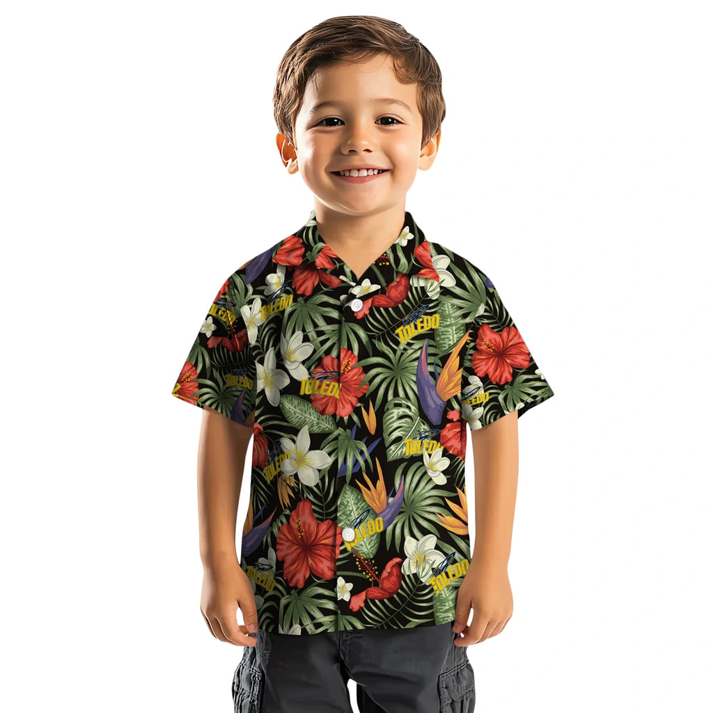 Toledo Rockets Hawaiian Shirt - Hawaii Floral Hibiscus | Hula Hawaiian Shirts