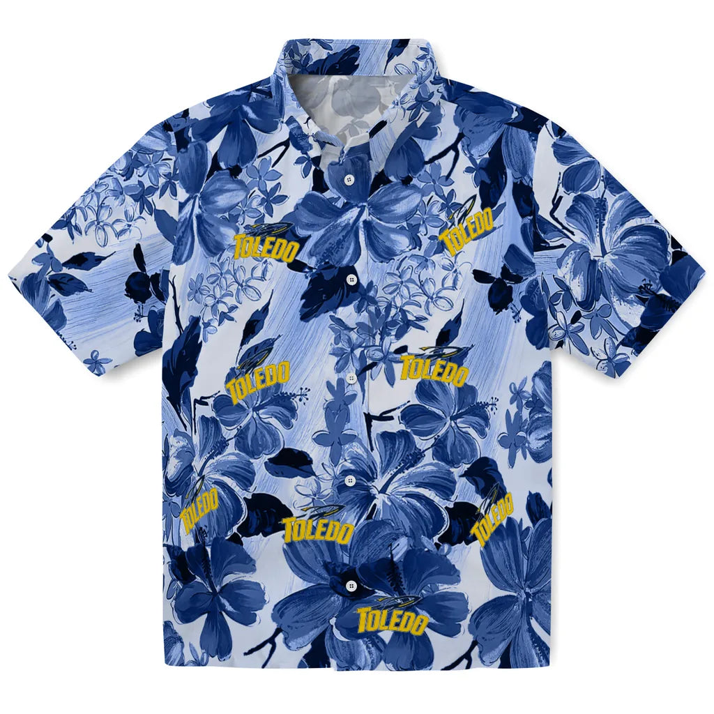 Toledo Rockets Hawaiian Shirt - Hibiscus Arrangement | Hula Hawaiian Shirts