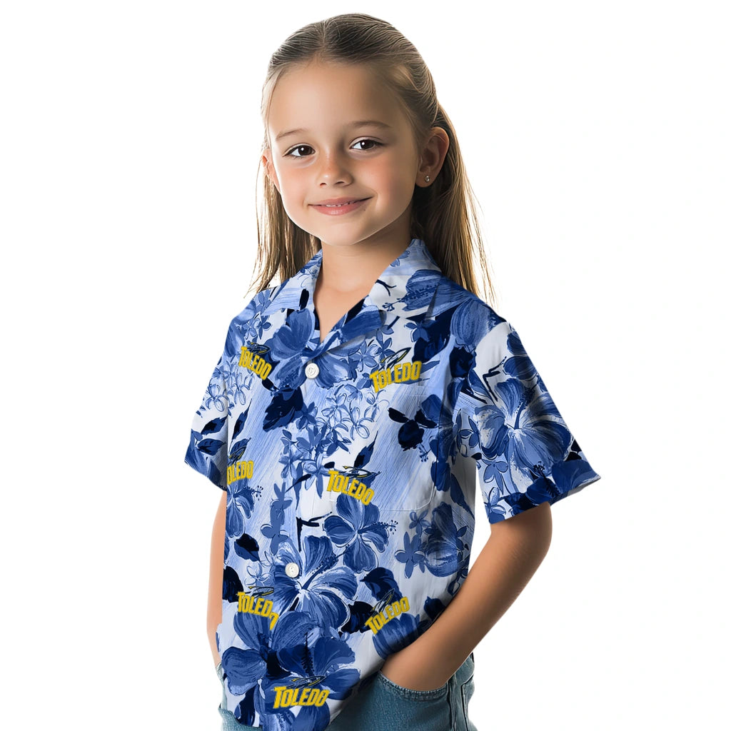 Toledo Rockets Hawaiian Shirt - Hibiscus Arrangement | Hula Hawaiian Shirts