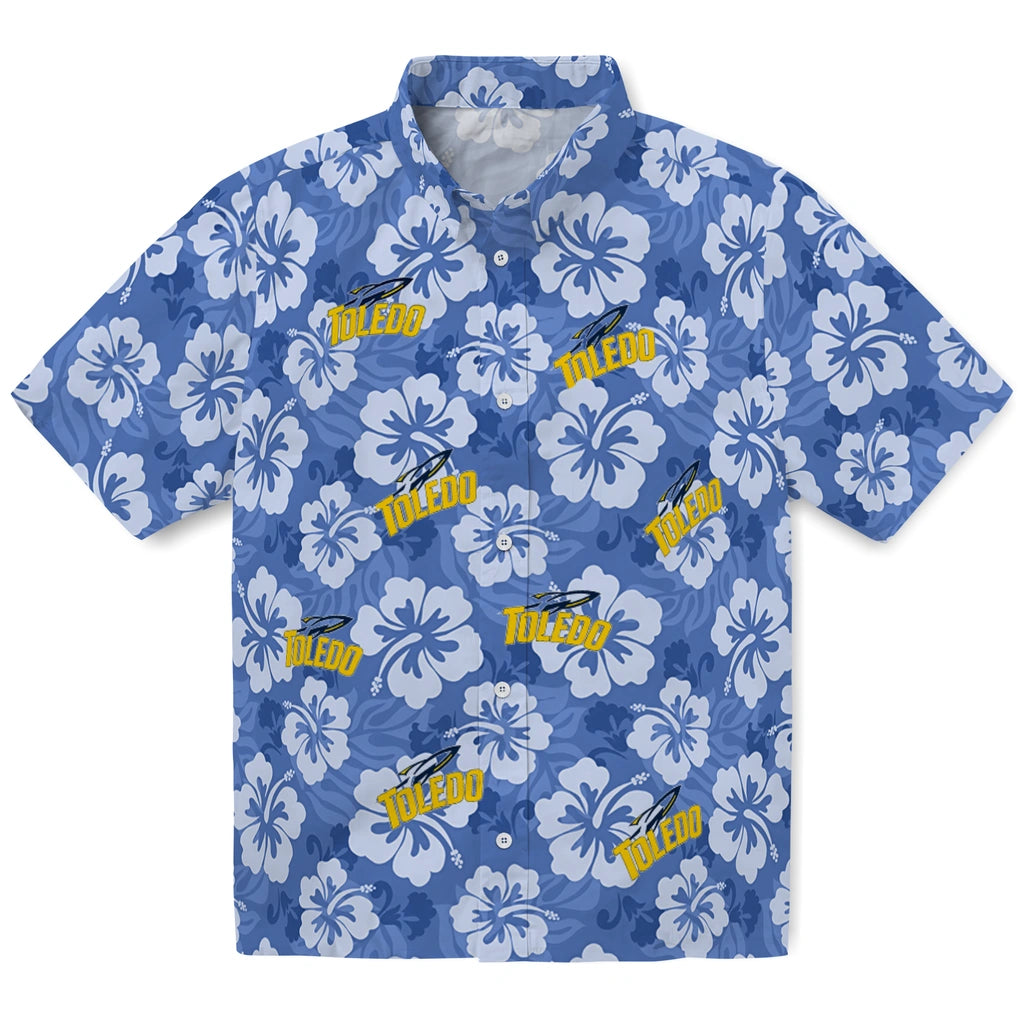 Toledo Rockets Hawaiian Shirt - Hibiscus Cluster | Hula Hawaiian Shirts