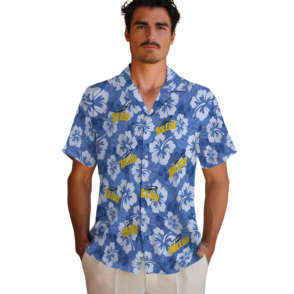 Toledo Rockets Hawaiian Shirt - Hibiscus Cluster | Hula Hawaiian Shirts