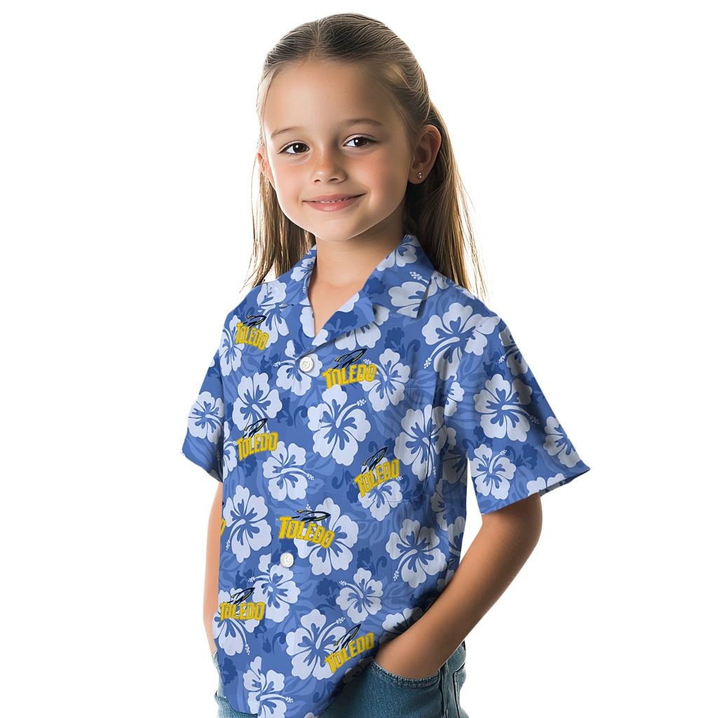 Toledo Rockets Hawaiian Shirt - Hibiscus Cluster | Hula Hawaiian Shirts