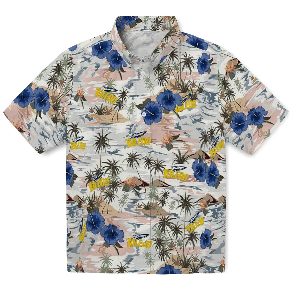 Toledo Rockets Hawaiian Shirt - Hibiscus Seaside | Hula Hawaiian Shirts