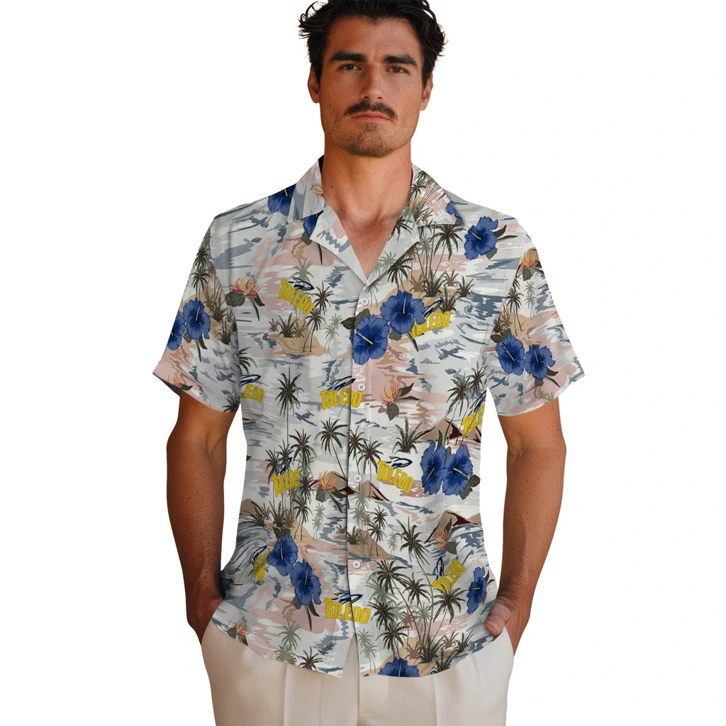 Toledo Rockets Hawaiian Shirt - Hibiscus Seaside | Hula Hawaiian Shirts