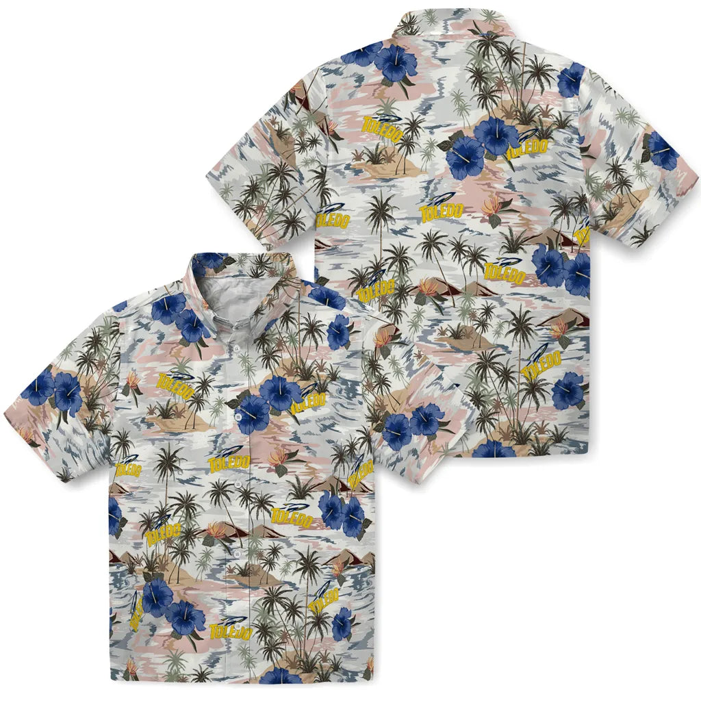 Toledo Rockets Hawaiian Shirt - Hibiscus Seaside | Hula Hawaiian Shirts