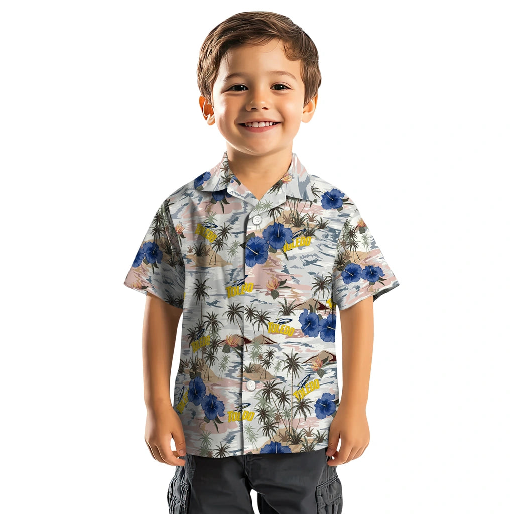 Toledo Rockets Hawaiian Shirt - Hibiscus Seaside | Hula Hawaiian Shirts