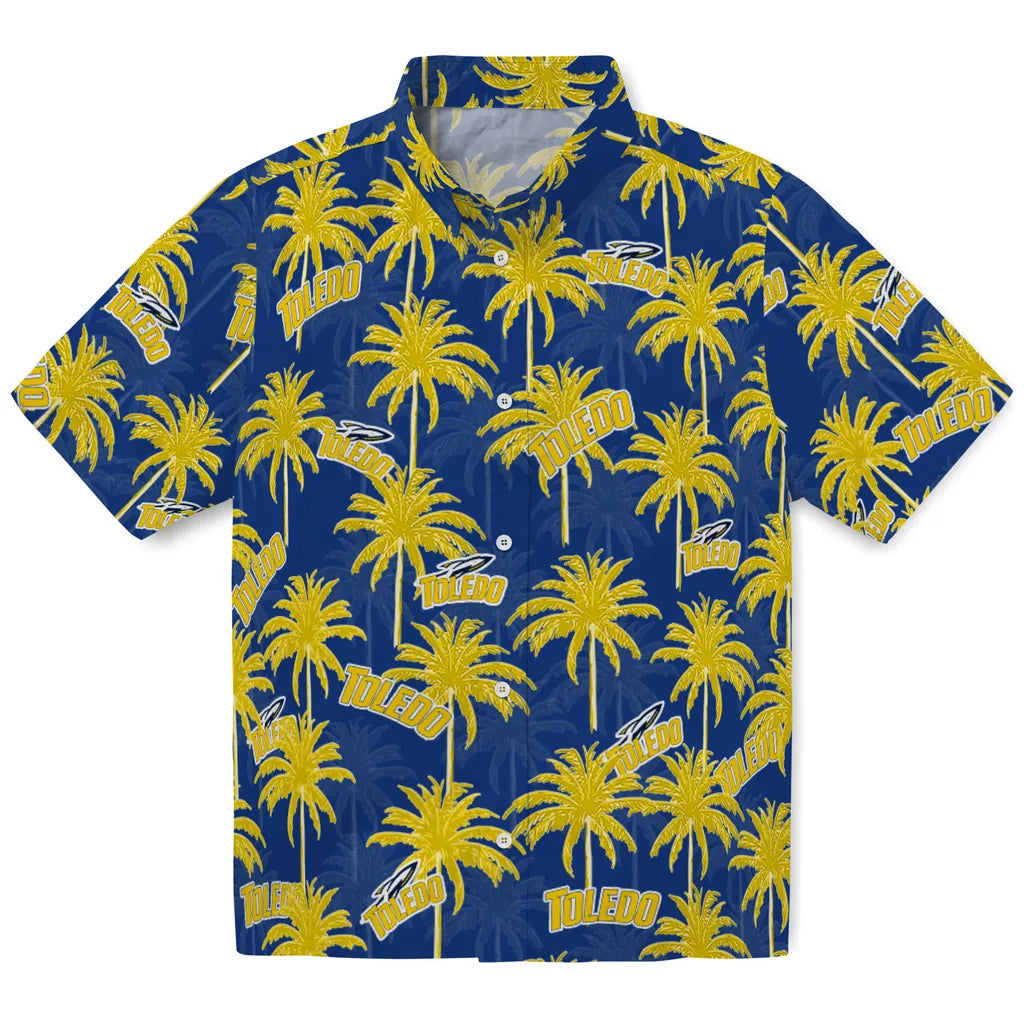 Toledo Rockets Hawaiian Shirt - Palm Tree Motif | Hula Hawaiian Shirts