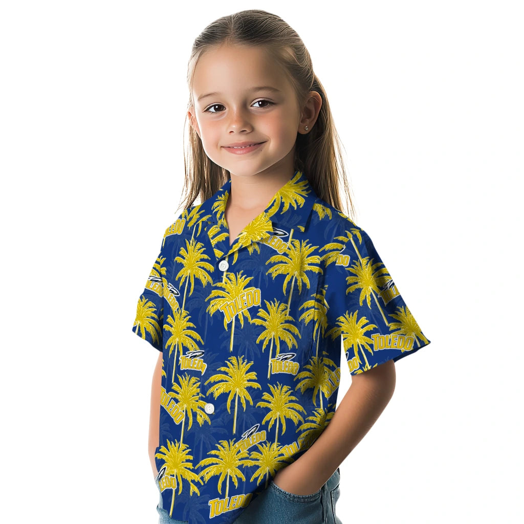 Toledo Rockets Hawaiian Shirt - Palm Tree Motif | Hula Hawaiian Shirts