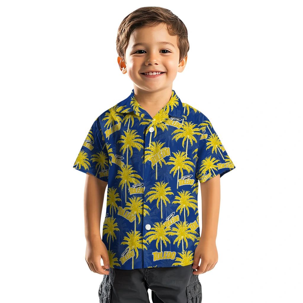 Toledo Rockets Hawaiian Shirt - Palm Tree Motif | Hula Hawaiian Shirts