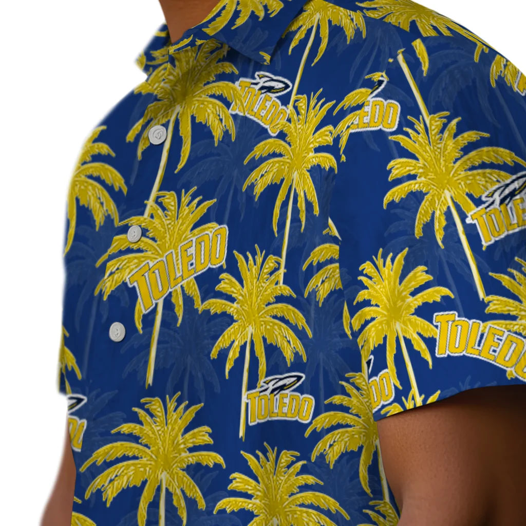 Toledo Rockets Hawaiian Shirt - Palm Tree Motif | Hula Hawaiian Shirts