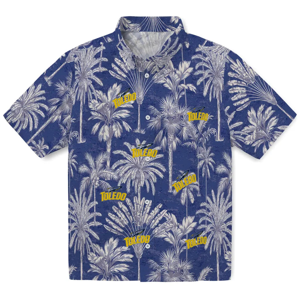 Toledo Rockets Hawaiian Shirt - Vintage Palm Tree | Hula Hawaiian Shirts