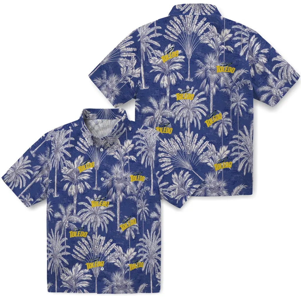 Toledo Rockets Hawaiian Shirt - Vintage Palm Tree | Hula Hawaiian Shirts
